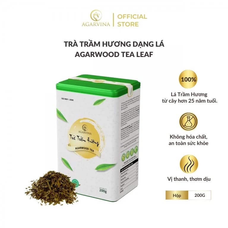 Trà Trầm Hương dạng lá (Agarwood Tea Leaf) – Hộp 200g - ảnh 1