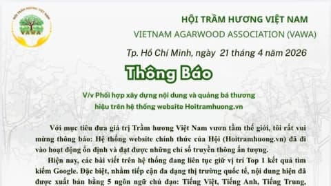الترويج للعلامة التجارية لـ agarwood الفيتنامي عالمياً عبر نظام متعدد اللغات